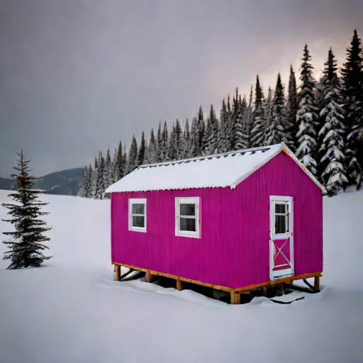 A nunatak expedition refuge, photographed against a plain background