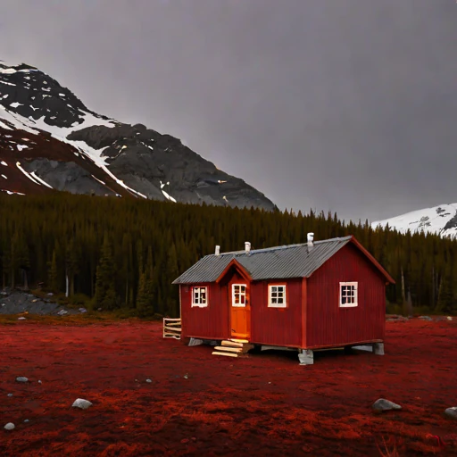 A nunatak expedition refuge, photographed against a plain background