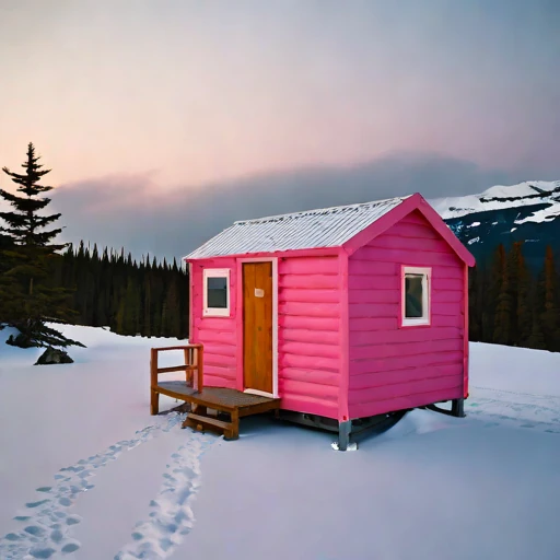 A nunatak expedition refuge, photographed against a plain background