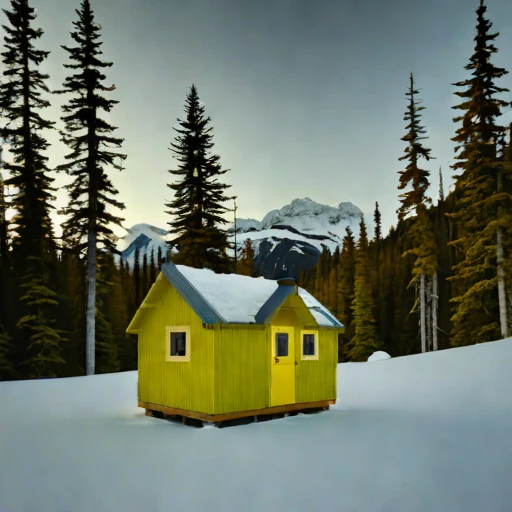 A nunatak expedition refuge, photographed against a plain background