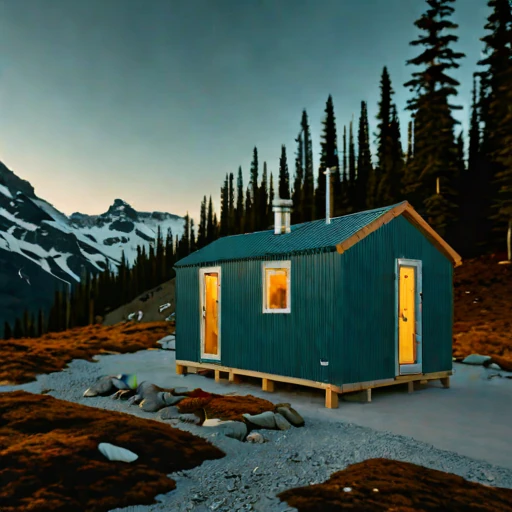A nunatak expedition refuge, photographed against a plain background