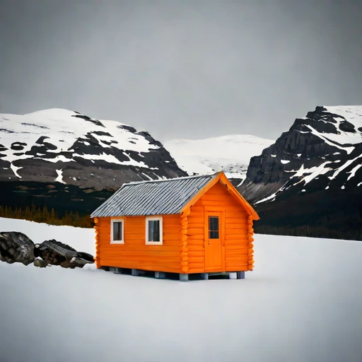 A nunatak expedition refuge, photographed against a plain background