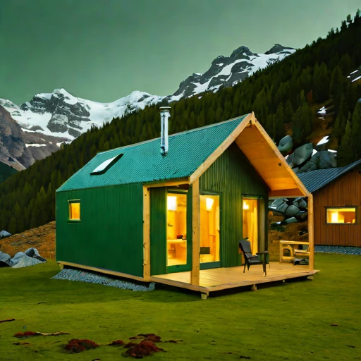 A neve-line climbing refuge, photographed against a plain background