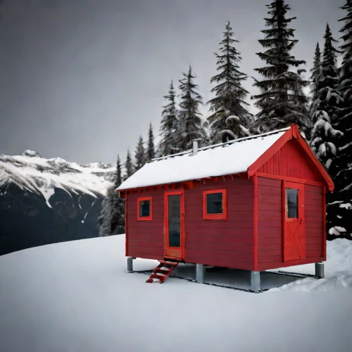 A neve-line climbing refuge, photographed against a plain background