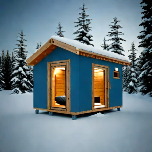 A neve-line climbing refuge, photographed against a plain background