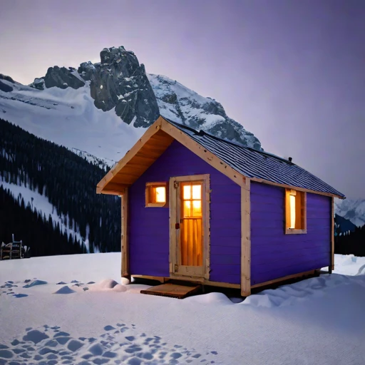 A neve-line climbing refuge, photographed against a plain background