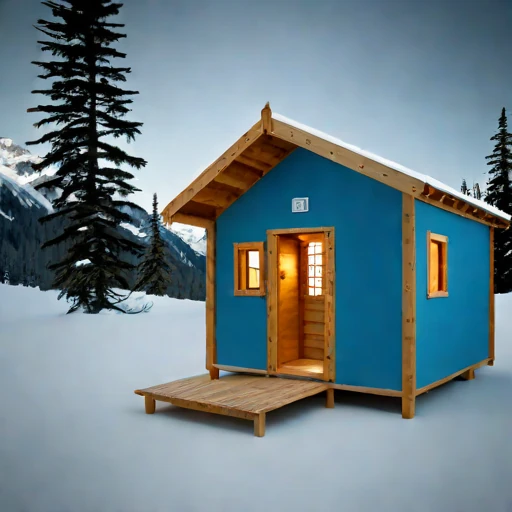 A neve-line climbing refuge, photographed against a plain background