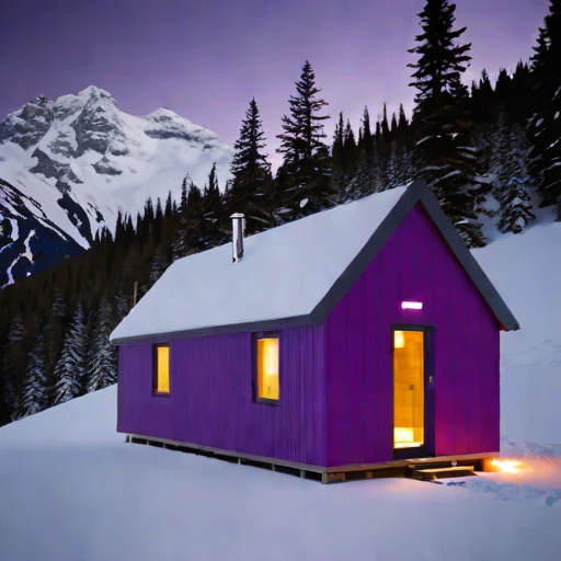 A neve-line climbing refuge, photographed against a plain background