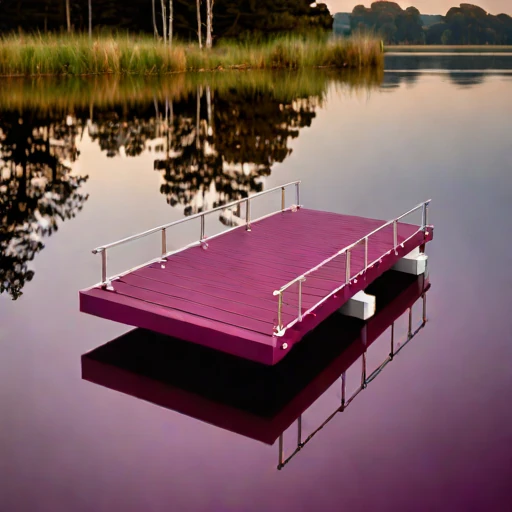 An oxbow-lake retreat deck, photographed against a plain background