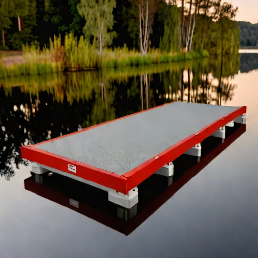 An oxbow-lake retreat deck, photographed against a plain background