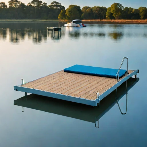 An oxbow-lake retreat deck, photographed against a plain background
