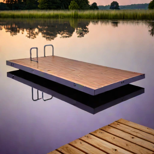 An oxbow-lake retreat deck, photographed against a plain background