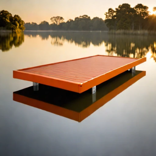 An oxbow-lake retreat deck, photographed against a plain background