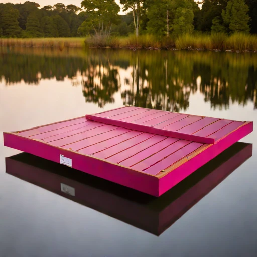 An oxbow-lake retreat deck, photographed against a plain background