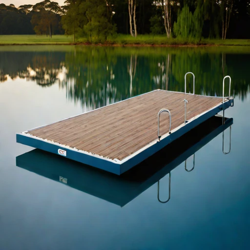 An oxbow-lake retreat deck, photographed against a plain background