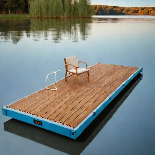 An oxbow-lake retreat deck, photographed against a plain background