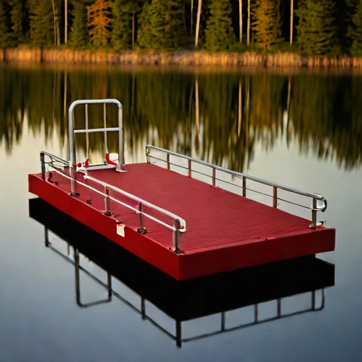 An oxbow-lake retreat deck, photographed against a plain background
