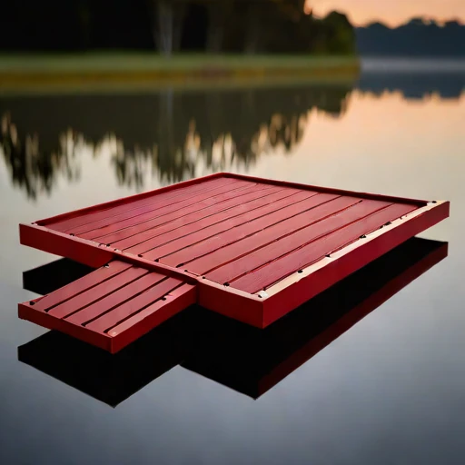 An oxbow-lake retreat deck, photographed against a plain background