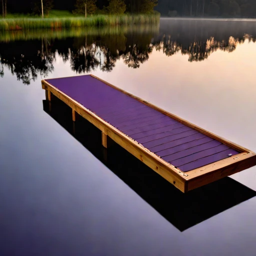 An oxbow-lake retreat deck, photographed against a plain background