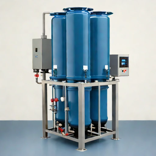 An oxycline-staged aeration column, photographed against a plain background