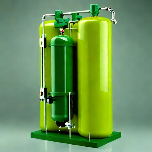 An oxycline-staged aeration column, photographed against a plain background