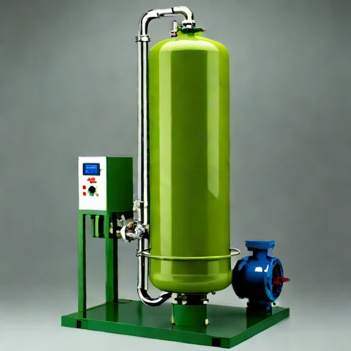 An oxycline-staged aeration column, photographed against a plain background