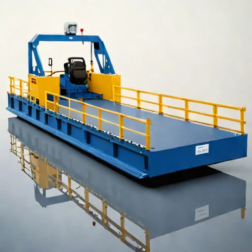 A prodelta-anchored sampling barge, photographed against a plain background