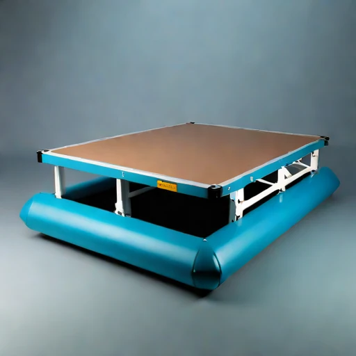 A prodelta-anchored sampling barge, photographed against a plain background