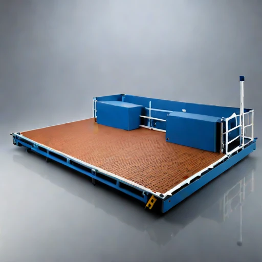 A prodelta-anchored sampling barge, photographed against a plain background