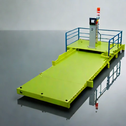 A prodelta-anchored sampling barge, photographed against a plain background