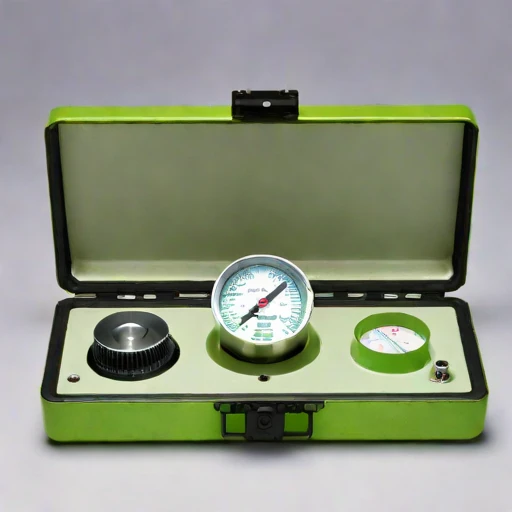 A permafrost-bore creep gauge, photographed against a plain background