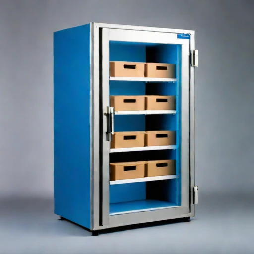 A permafrost-core archive vault, photographed against a plain background