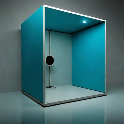 A phononic-crystal damping hall, photographed against a plain background