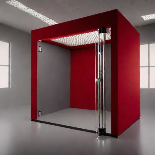 A phononic-crystal damping hall, photographed against a plain background