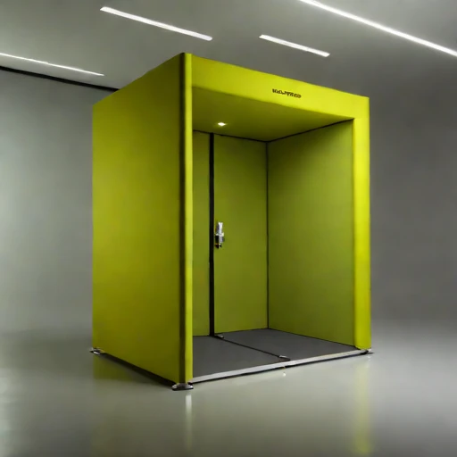 A phononic-crystal damping hall, photographed against a plain background