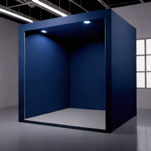A phononic-crystal damping hall, photographed against a plain background