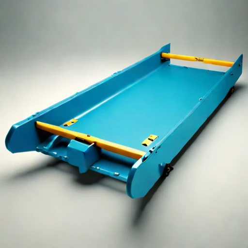A playa-crust flotation skid, photographed against a plain background