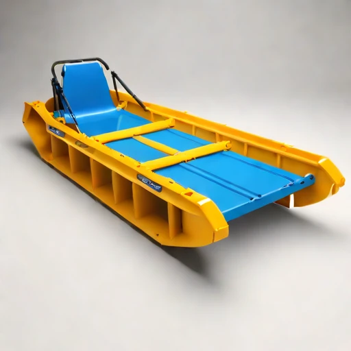 A playa-crust flotation skid, photographed against a plain background