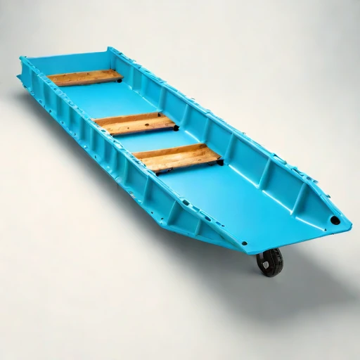A playa-crust flotation skid, photographed against a plain background