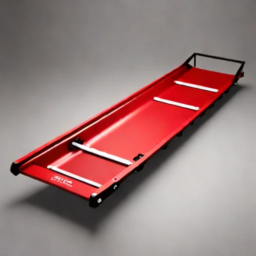 A playa-crust flotation skid, photographed against a plain background