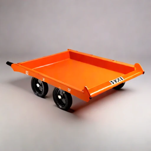 A playa-crust flotation skid, photographed against a plain background