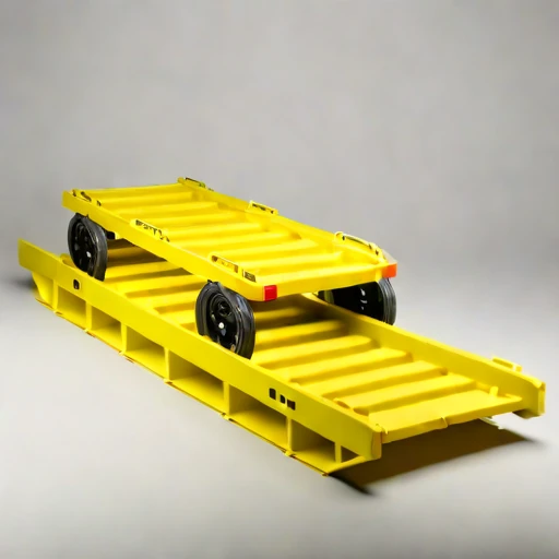 A pingo-crossing modular trackway, photographed against a plain background