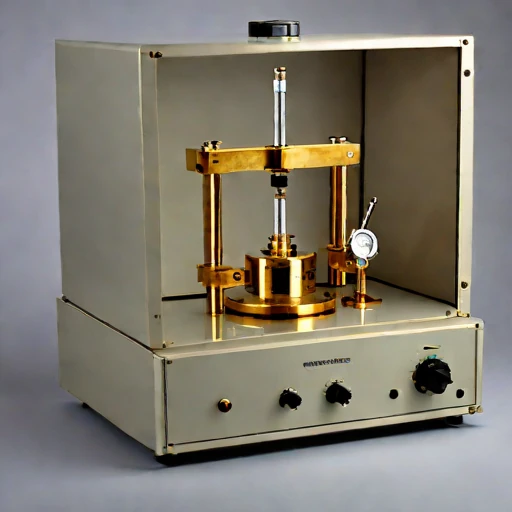 A poroelastic-core permeability rig, photographed against a plain background