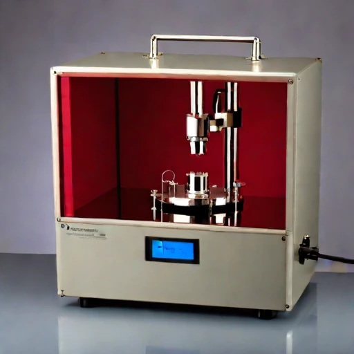 A poroelastic-core permeability rig, photographed against a plain background