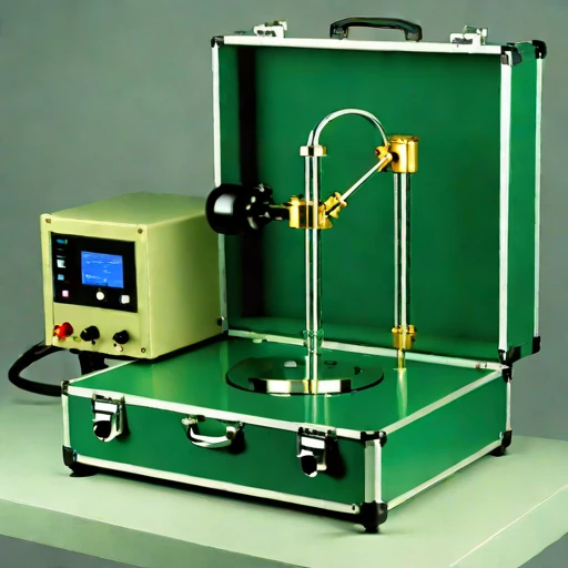 A poroelastic-core permeability rig, photographed against a plain background