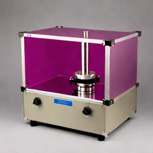 A poroelastic-core permeability rig, photographed against a plain background