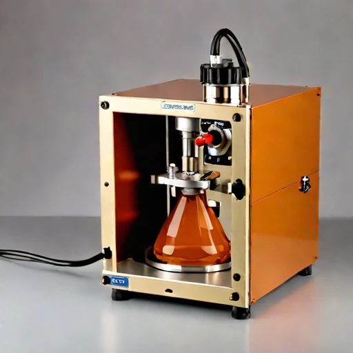 A poroelastic-core permeability rig, photographed against a plain background