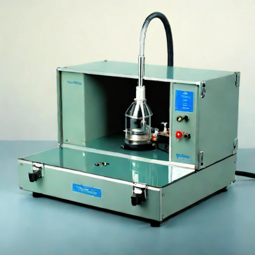 A poroelastic-core permeability rig, photographed against a plain background