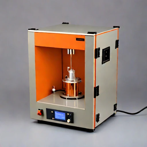 A poroelastic-core permeability rig, photographed against a plain background