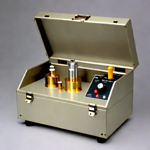 A poroelastic-core permeability rig, photographed against a plain background